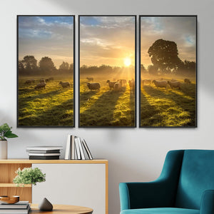 Sheep Wall Art Canvas Print – Rural Farm Animal Artwork
