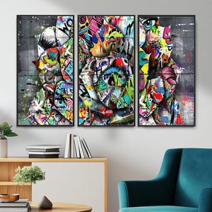 Abstract Graffiti Collage Street Art Wall Art Canvas Print