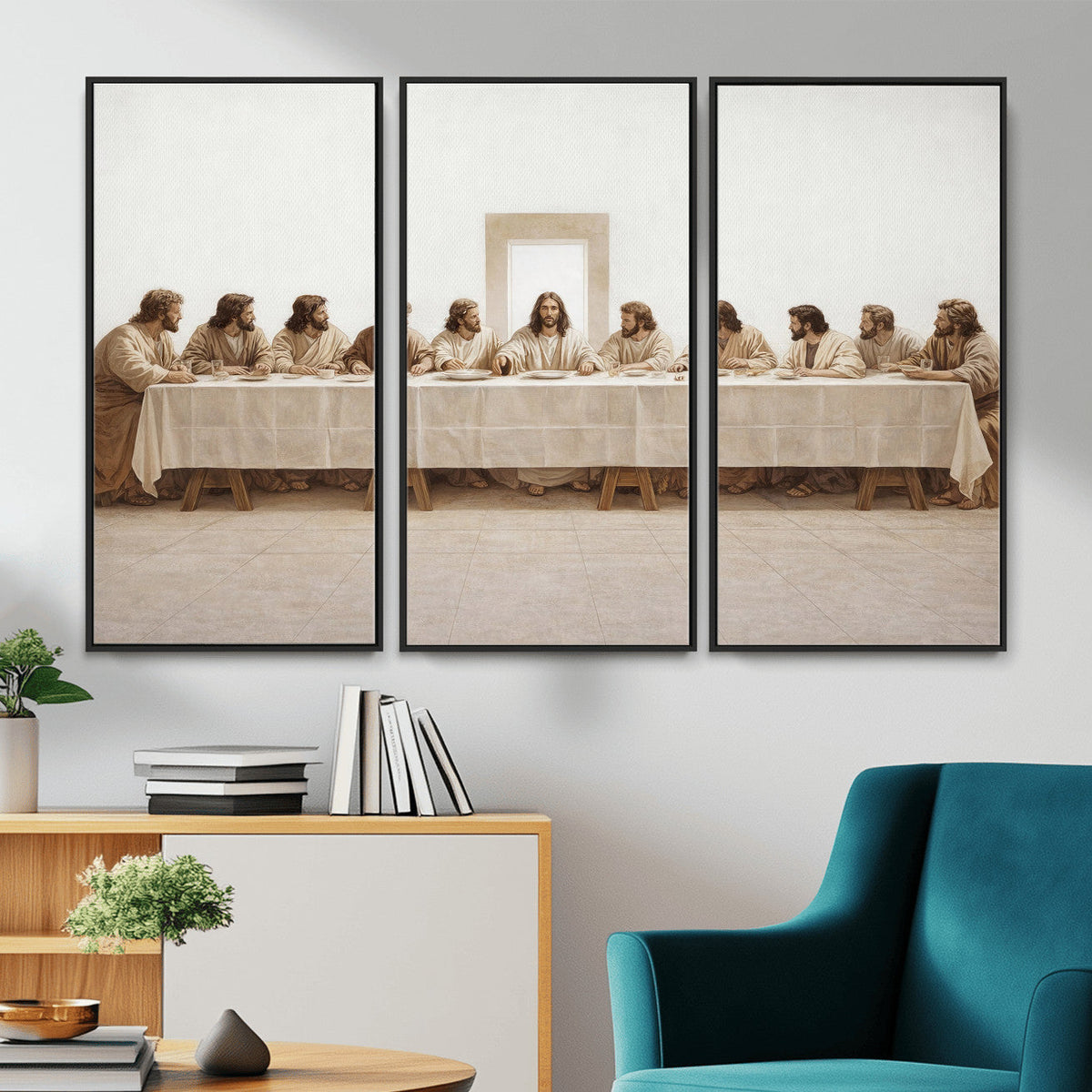 The Last Supper Wall Art Canvas Print, Jesus Christ Biblical