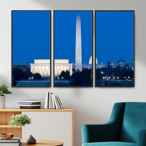 Washington DC Skyline Wall Art Canvas Print – Lincoln