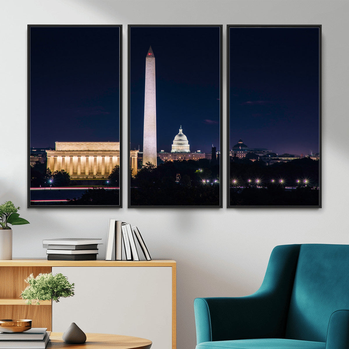 Washington White House Skyline Wall Art Canvas Print –