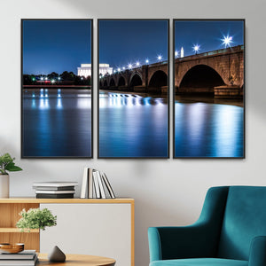 Washington DC Wall Art Canvas Print – Lincoln Memorial Night