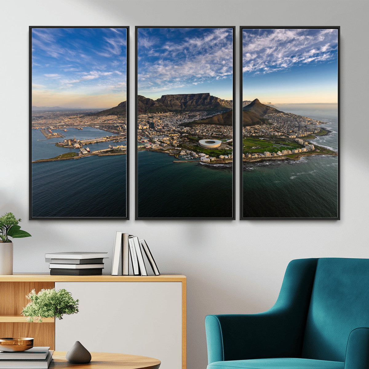 Cape Town Wall Art Canvas Print – Table Mountain Coastal