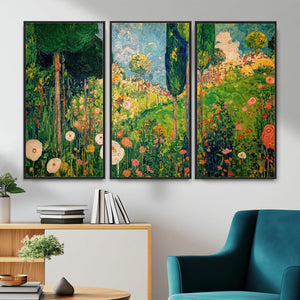 Gustav Klimt Boho Mountain Landscape Large Wall Art,