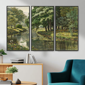 Forest Stream Canvas Wall Art, Peder Monsted A Forest Stream