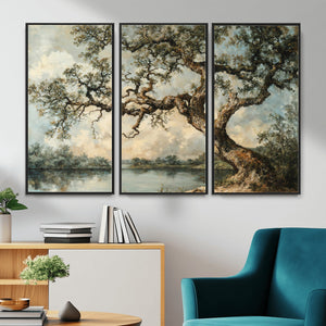 Old Oak Tree Canvas Wall Art, Turner Inspired Romantic