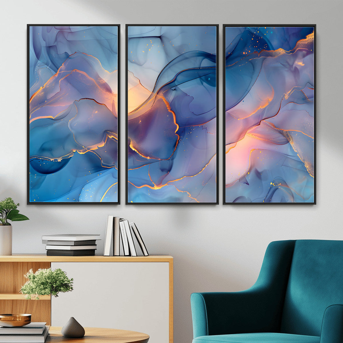 Colorful Abstract Canvas Wall Art Print, Vibrant Popup Color Art Print
