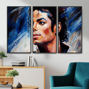 Abstract Michael Jackson Photo Wall Art Canvas Print