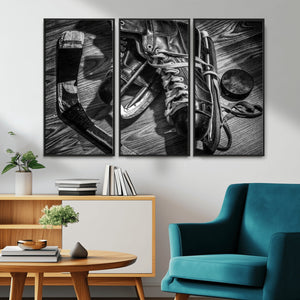 Old Pair of Mens Skates Wall Art Canvas, Men Skates Wall Art