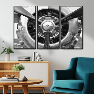 Vintage Airplane Wall Art Canvas Print