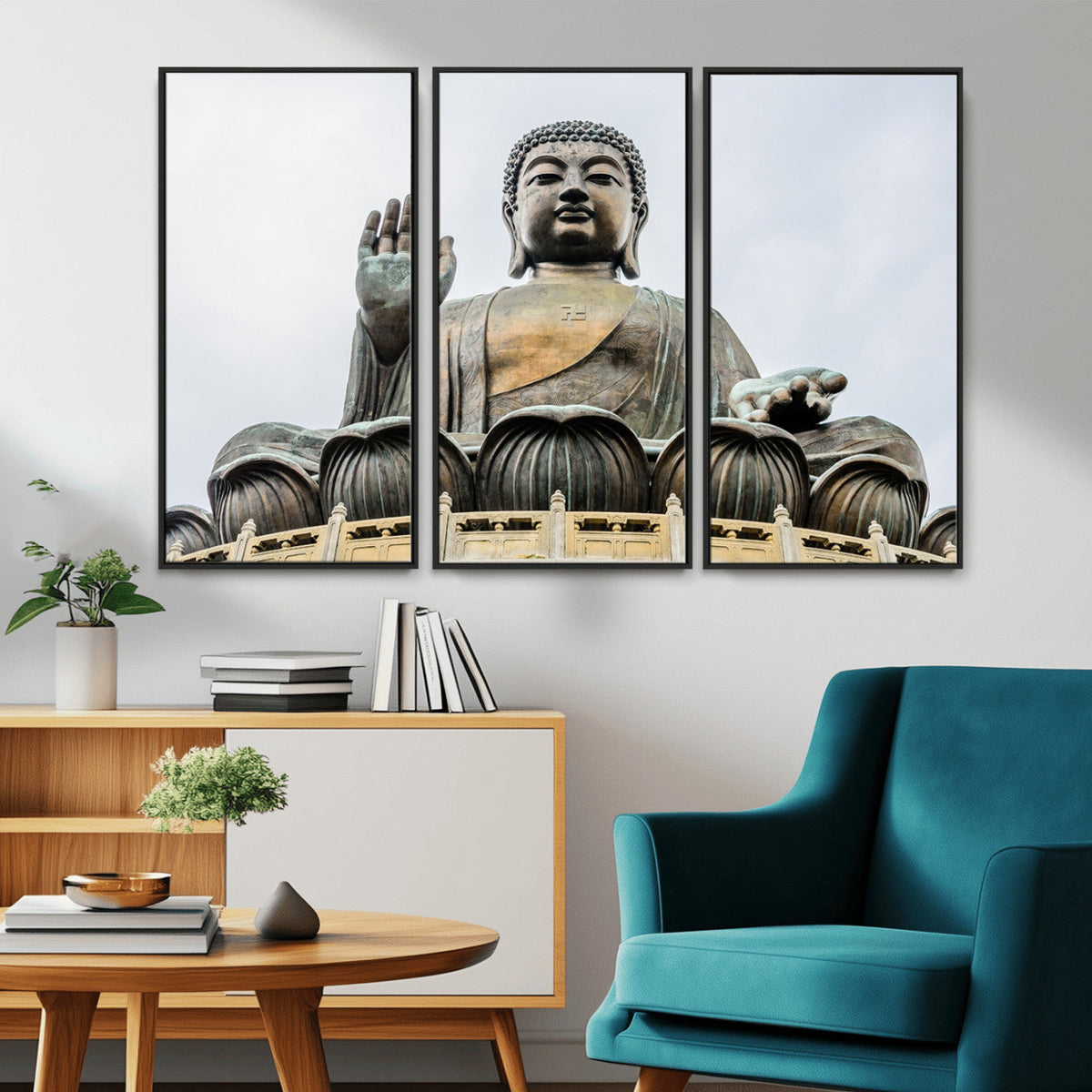 Buddha Statue Wall Art Canvas Print
