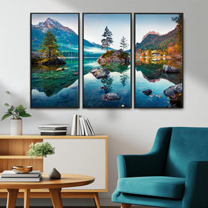Crystal Clear Lake Wall Art | Mountains Wall Art Canvas | 3