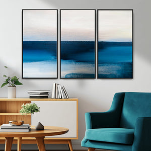 Dark Blue Abstract Wall Art Canvas Print