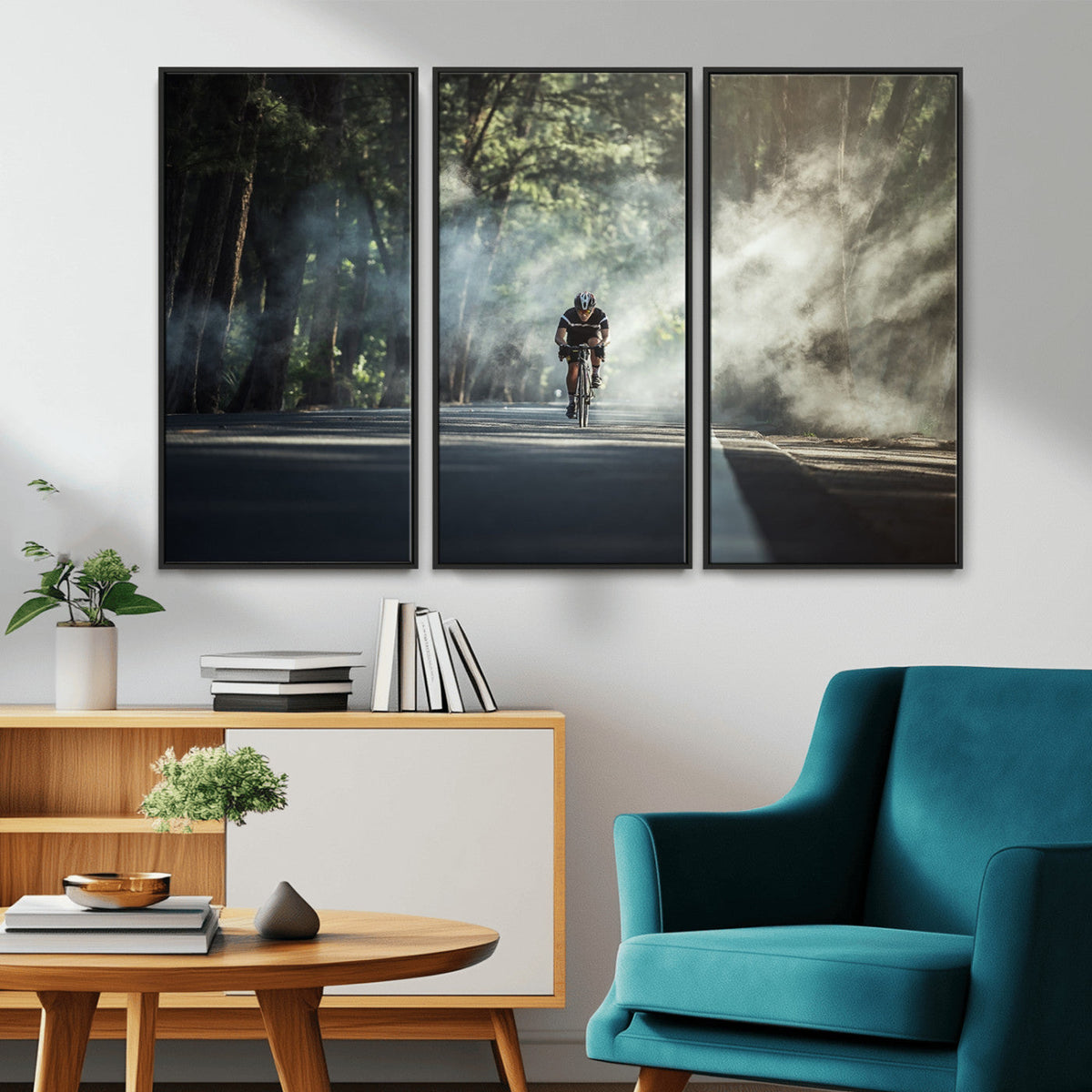 Cycling Road Bike in the Morning, Cycling Road Bike Canvas
