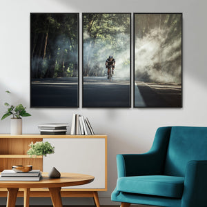 Cycling Road Bike in the Morning, Cycling Road Bike Canvas