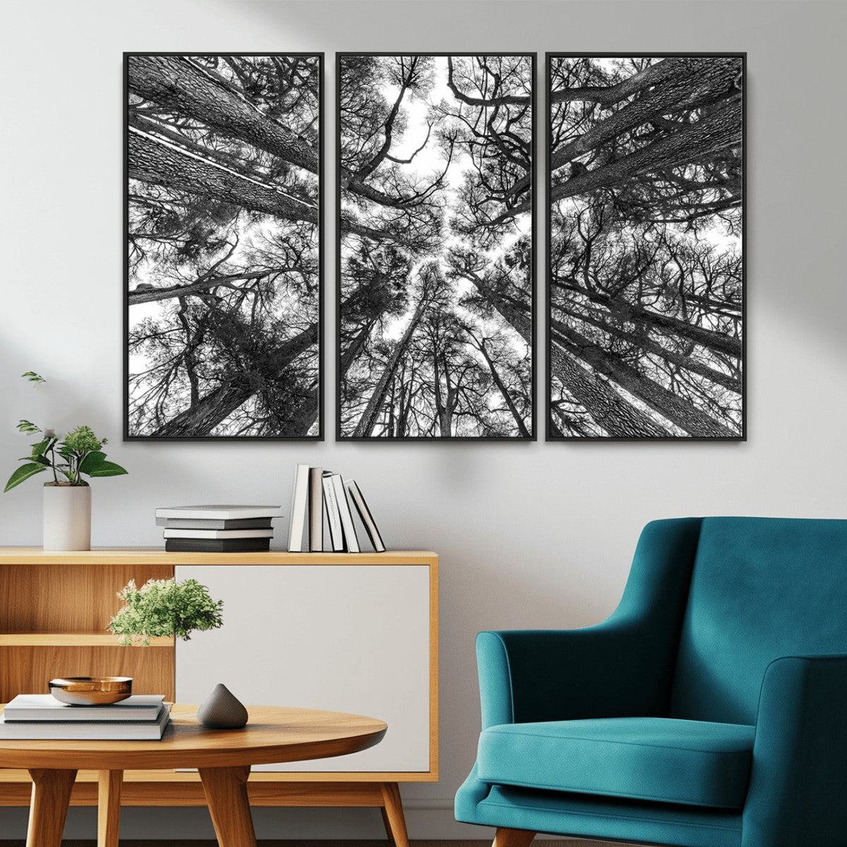 Trees Contemporary Art Canvas Print