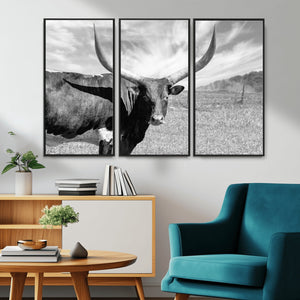 Cattle Wall Art Longhorn Cow Canvas Print