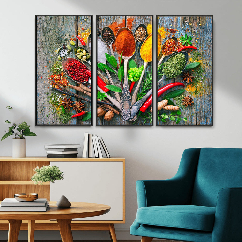Spoonful of Spices Cooking Wall Art Canvas Print - Vibrant