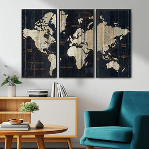 Antique Old World Map Wall Art Canvas Print