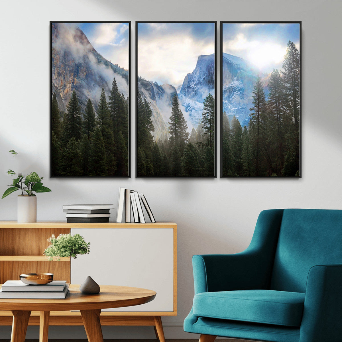 Half Dome Yosemite Calinia Wall Art Canvas Print El Capitan