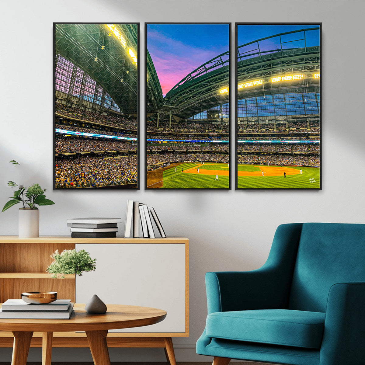 Milwaukee Brewers Baseball Team Print Canvas- American