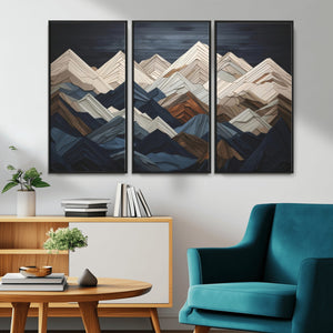 Mountain Wall Art – Modern Geometric Landscape Canvas Print,