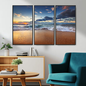 Beach Canvas Wall Art - Coastal Seascape Print for Living