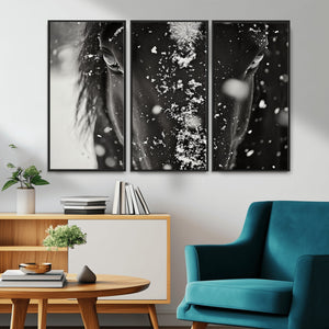Winter Horse Snow Wall Art Canvas Print