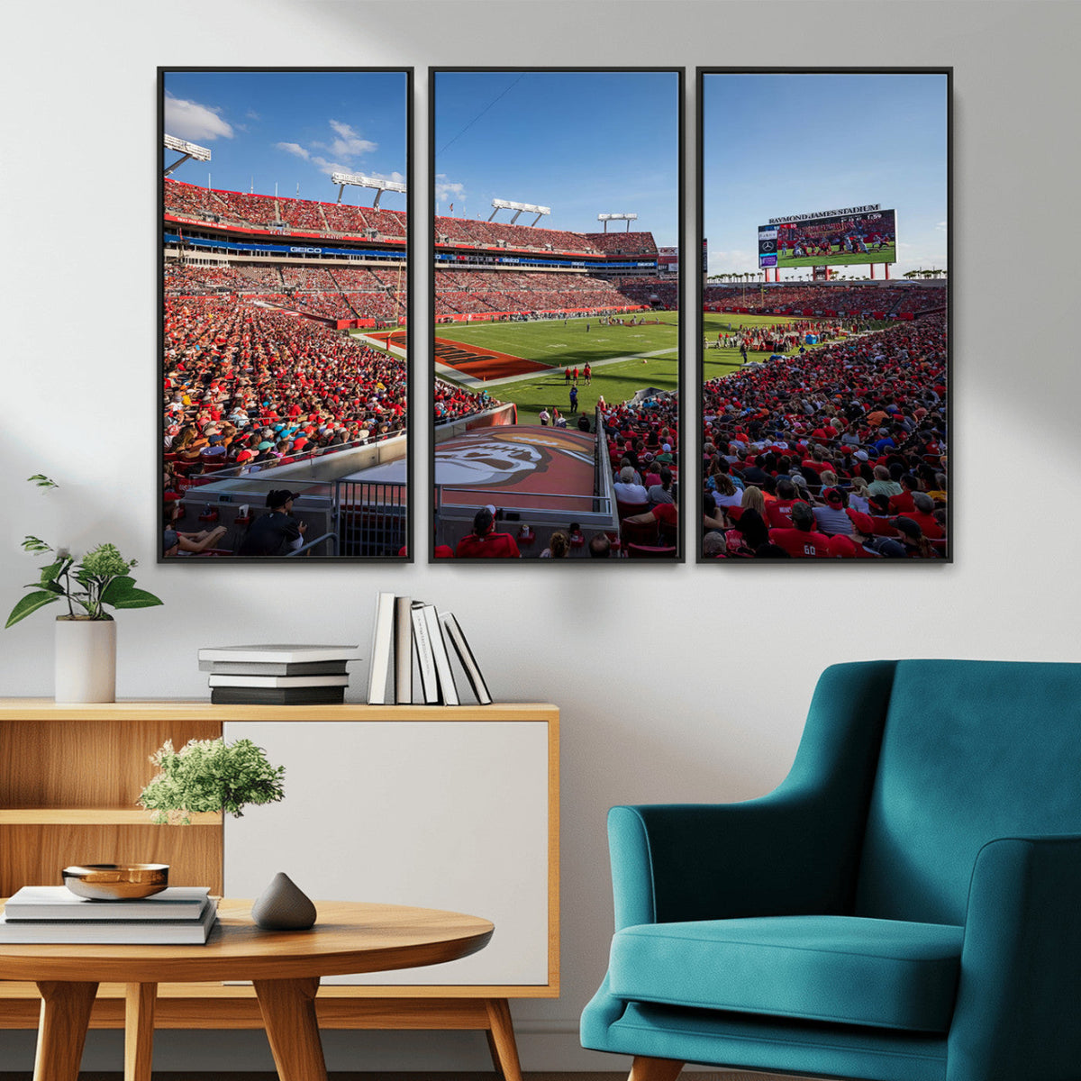 Florida Tampa Raymond James Stadium Wall Art Canvas Print -