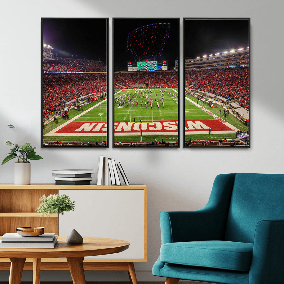 Wisconsin Badgers Football Team Print Canvas- Madison Camp