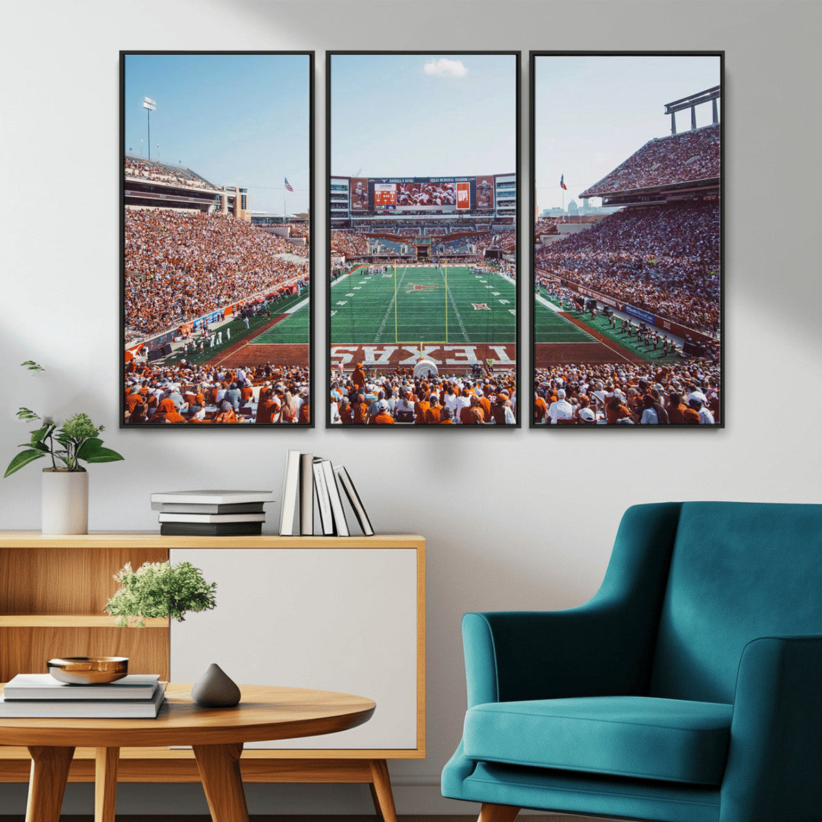 Framed Texas Memorial Stadium Canvas, University of Texas