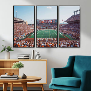 Framed Texas Memorial Stadium Canvas, University of Texas