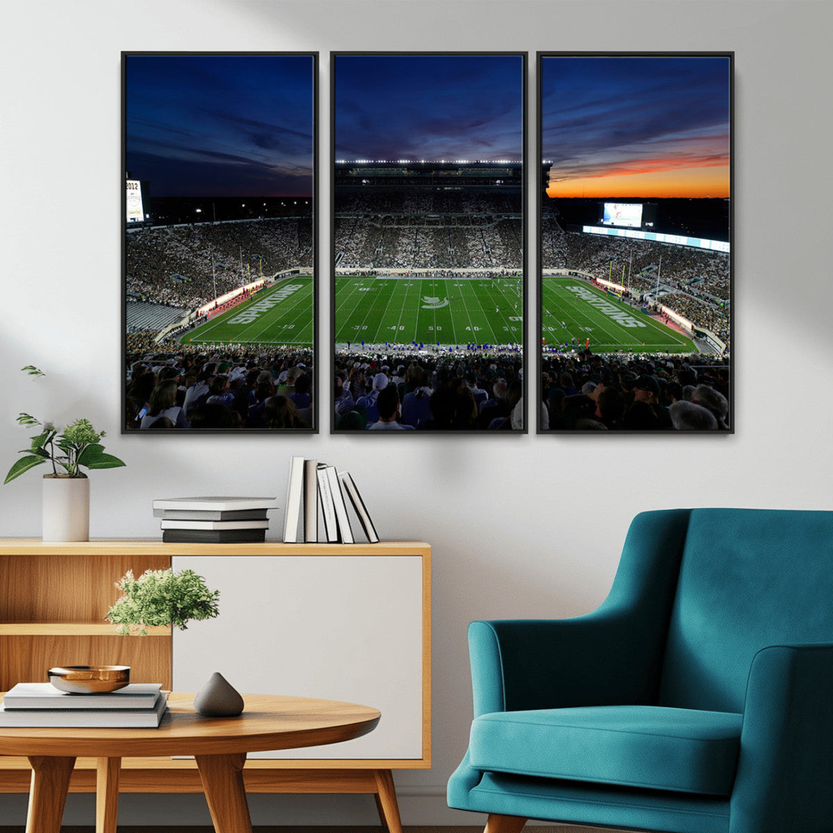 Michigan State Spartans Football Team Print - East Lansing