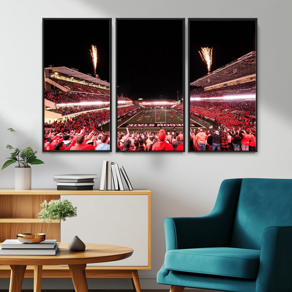 Oregon State Beavers Football Team Print - Corvallis Reser