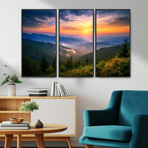 Majestic Mountain Sunrise Print | Landscape Wall Art |
