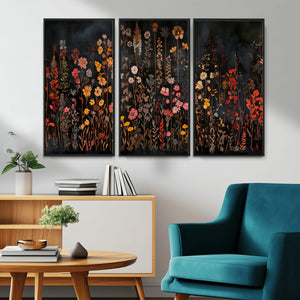 Large Floral Painting Print Illustration Flowers Canvas Wall