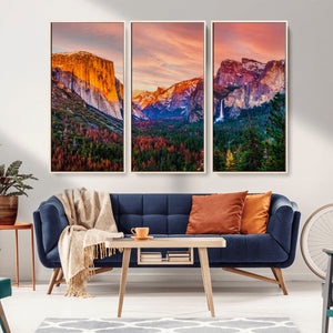 Yosemite Nal Park Wall Art Landscape Canvas Print El Capitan