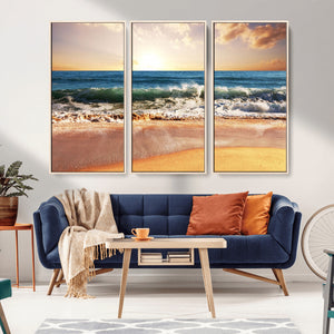 Serene Beach Path Canvas Art, Giclee Canvas Print with