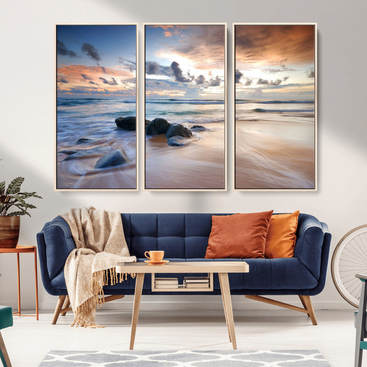 Serene Weather On The Beach Wall Art Canvas Print