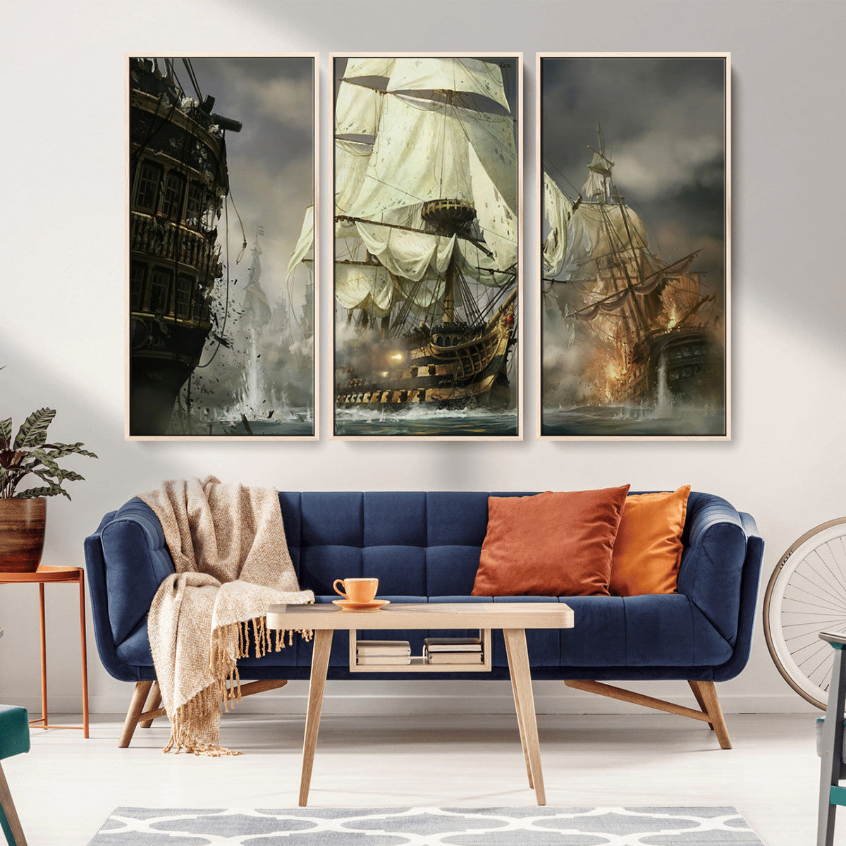 Pirate Ship War Wall Art Canvas Print