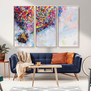 Don't Look Up Movie Canvas Wall Art - Vibrant Floating House