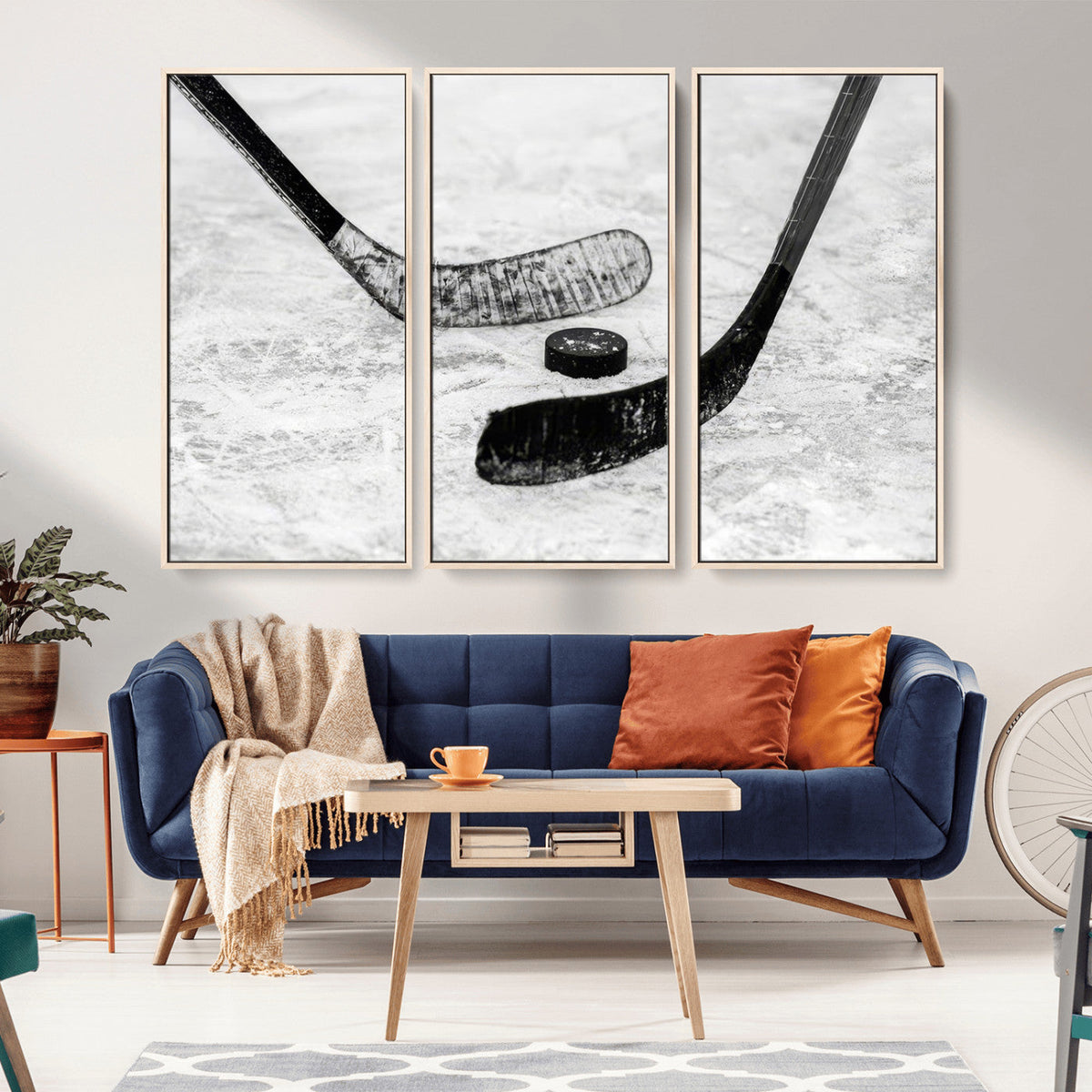 Winter Ice Hockey Sport Canvas Wall Art Print - Hockey Wall
