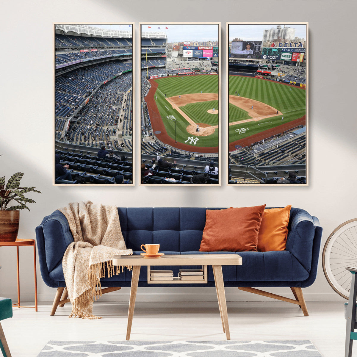 New York Yankees Baseball Team Print - Yankee Stadium Wall