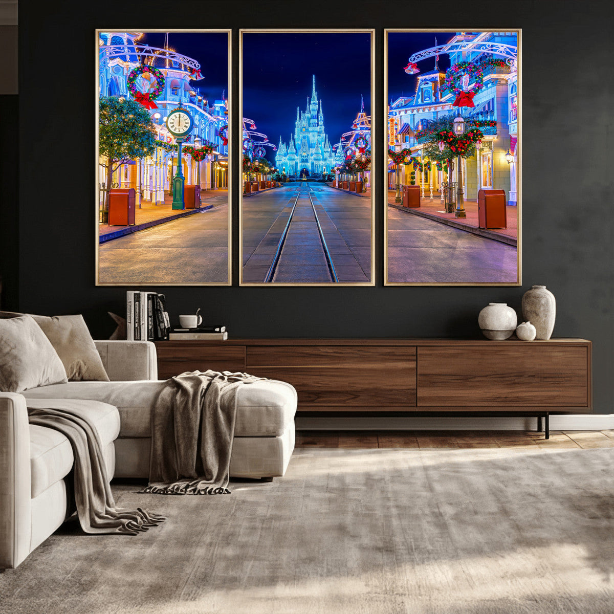 Disney Wall Art | Castle Large Wall Art Disney Magic Kingdom