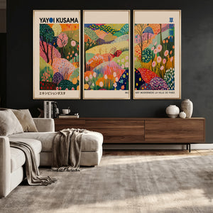 Yayoi Kusama Japanese Art Canvas Print, Abstract Art, Large