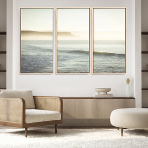 Coastal Cliffs Wall Art Canvas Print – Misty Ocean Seascape