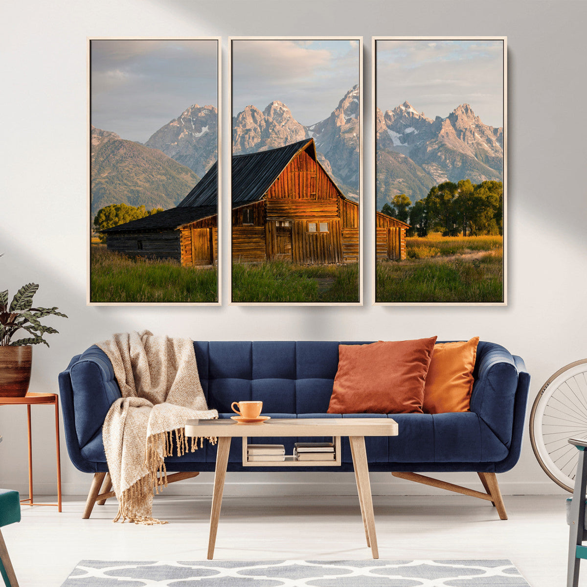 Rustic Barn Wall Art Canvas Print – Framed Grand Teton Park