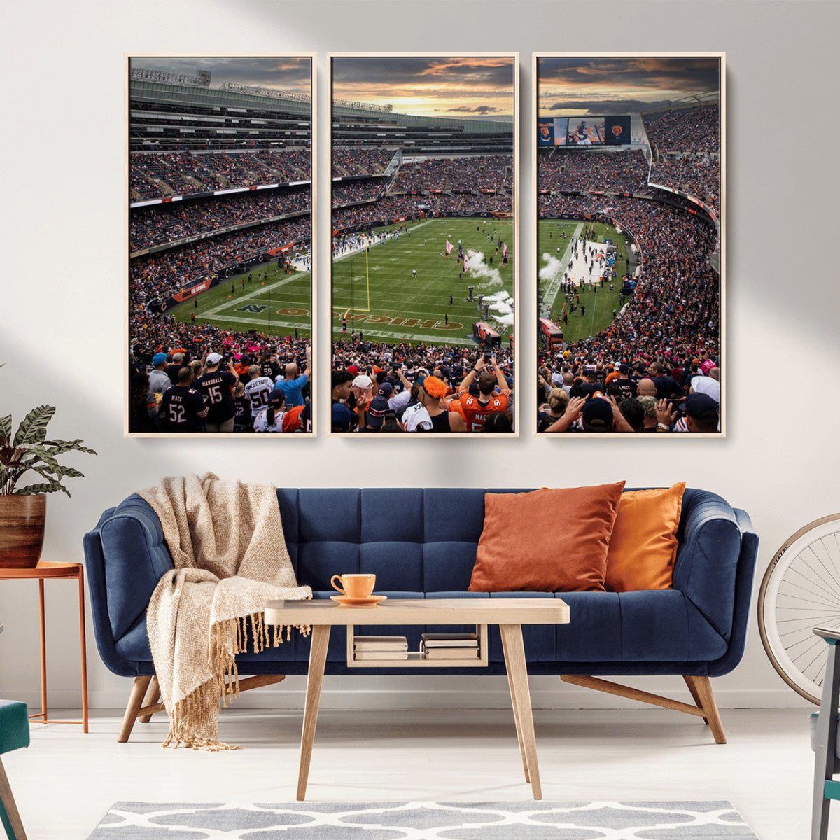 Chicago Bears Soldiers Field Wall Art Canvas Print – Framed