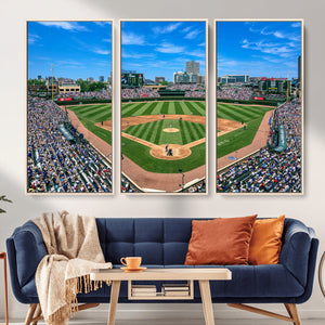 Wrigley Field Baseball Stadium Canvas Wall Art – Packed