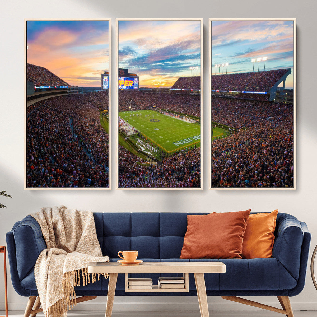 Jordan-Hare Stadium Wall Art Canvas Print, Football Stadium